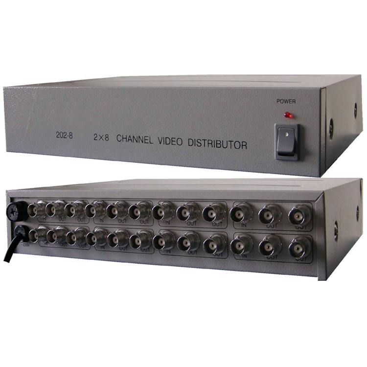 8進16出視頻分配器（8路AV信號1分2）