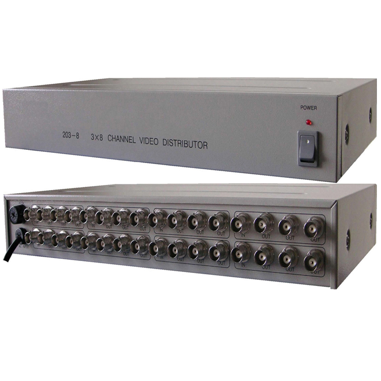 8進24出視頻分配器（8路AV信號1分3）
