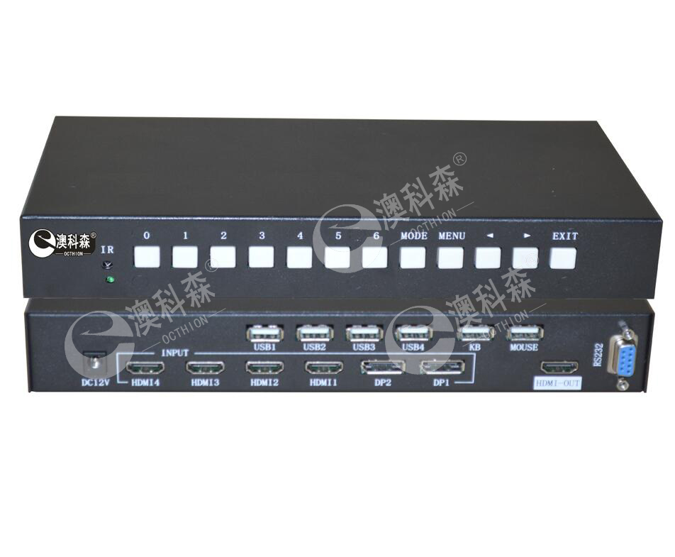 超清HDMI四畫面分割器(支持4K輸入輸出，支持KVM切換)